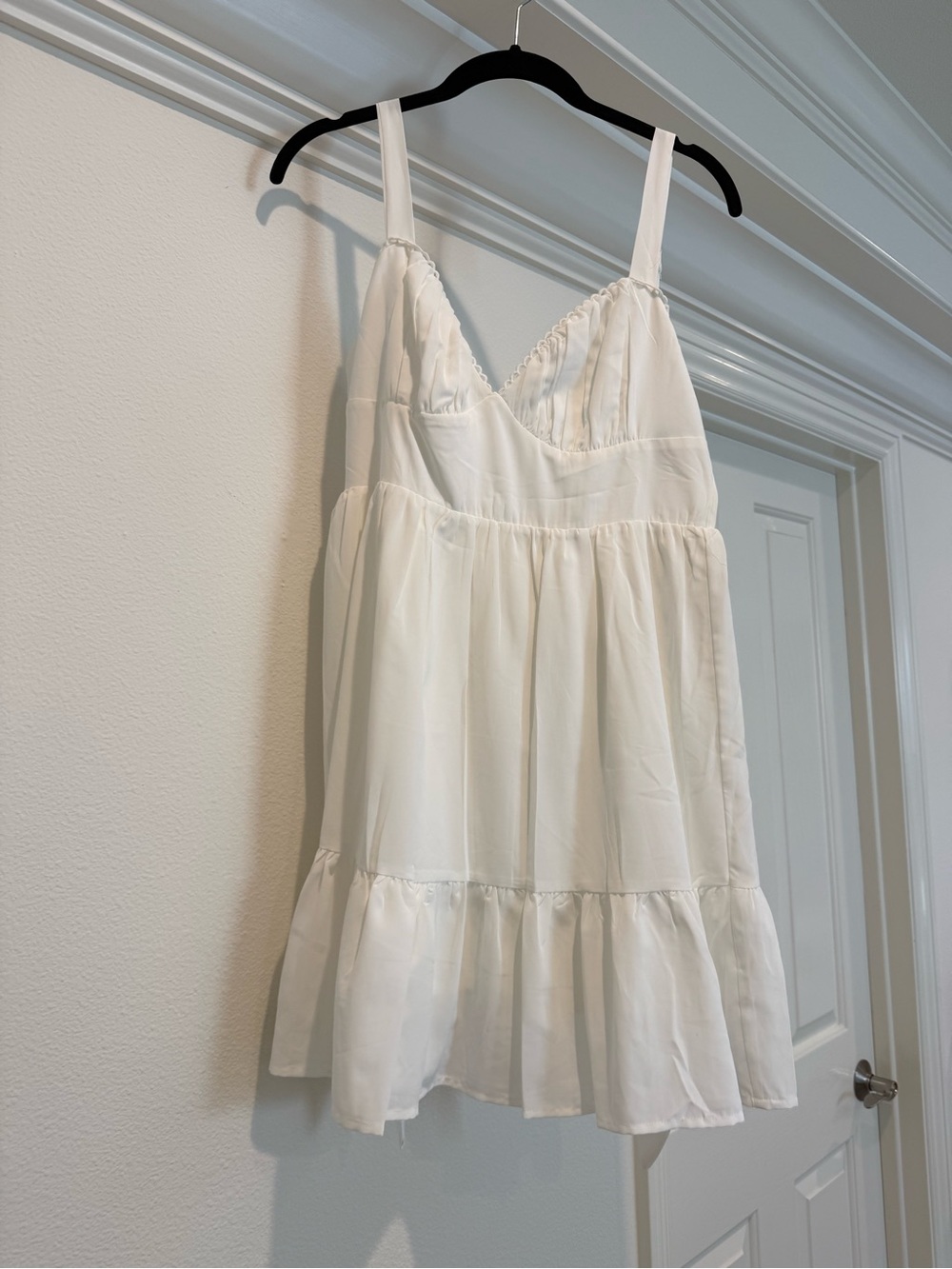 White Women's Tiered Dress
